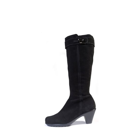 La Canadienne Boots Domenic Women's Heeled Black Suede Boots SZ 7.5 - Picture 9 of 9